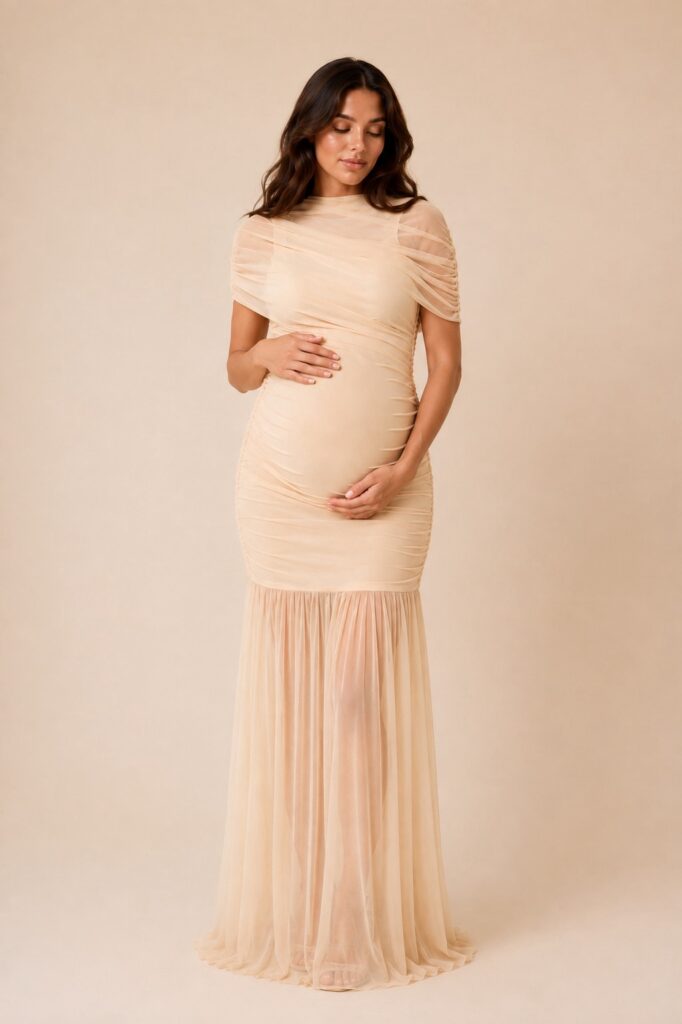 Vestido de Maternidad Baby Yellow Drapeado